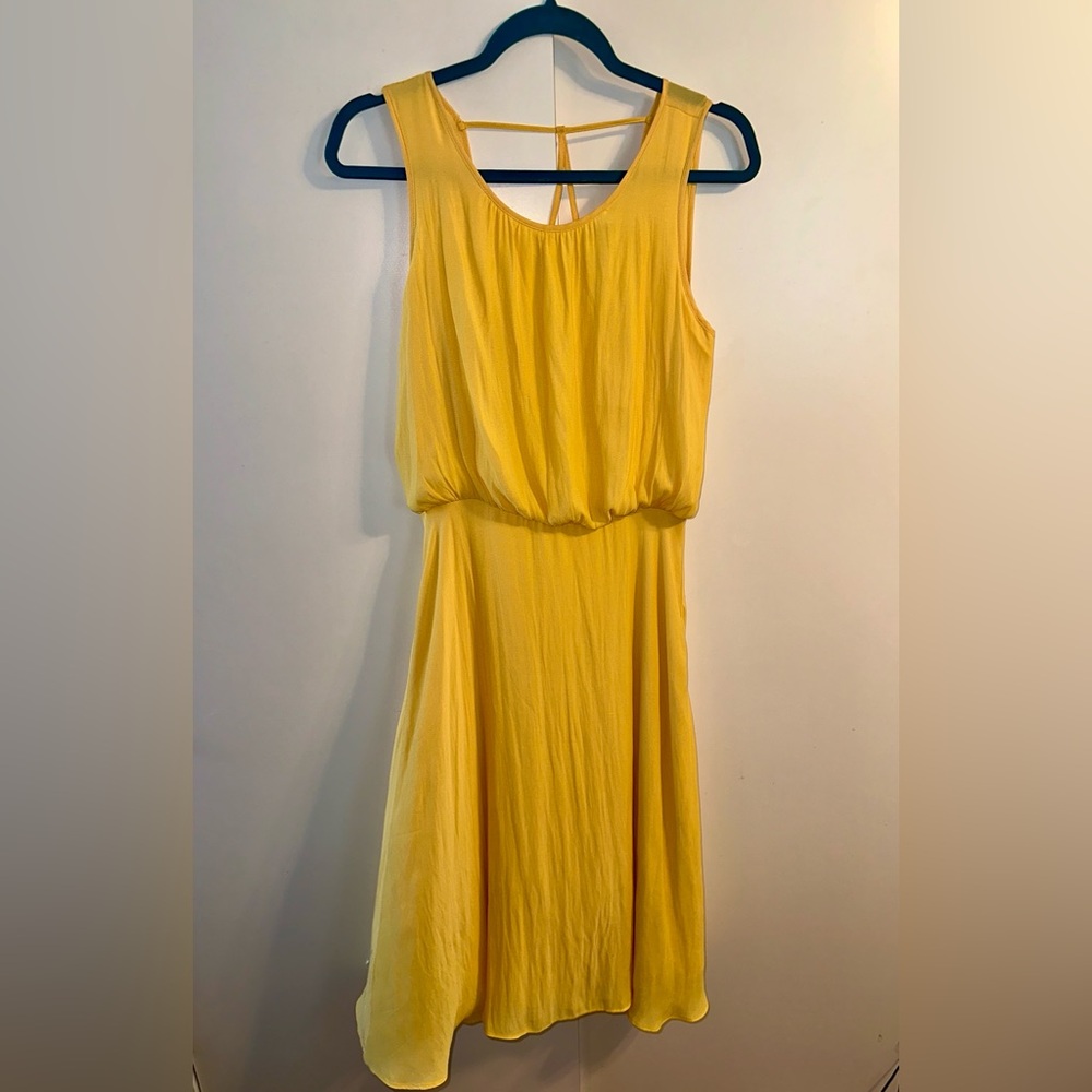 Fun Summer Yellow Sleeveless  Midi Dress